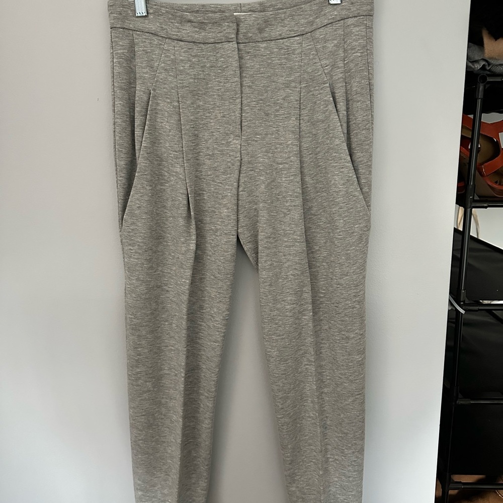 Brunello Cucinelli Light Gray Cropped Pants